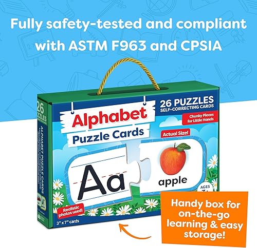 Miniatura 8 de Juegos de rompecabezas del alfabeto para jardín de infantes  26 pares de rompecabezas ABC autocorrectivo juego de juego de letras  Aprendizaje ABC