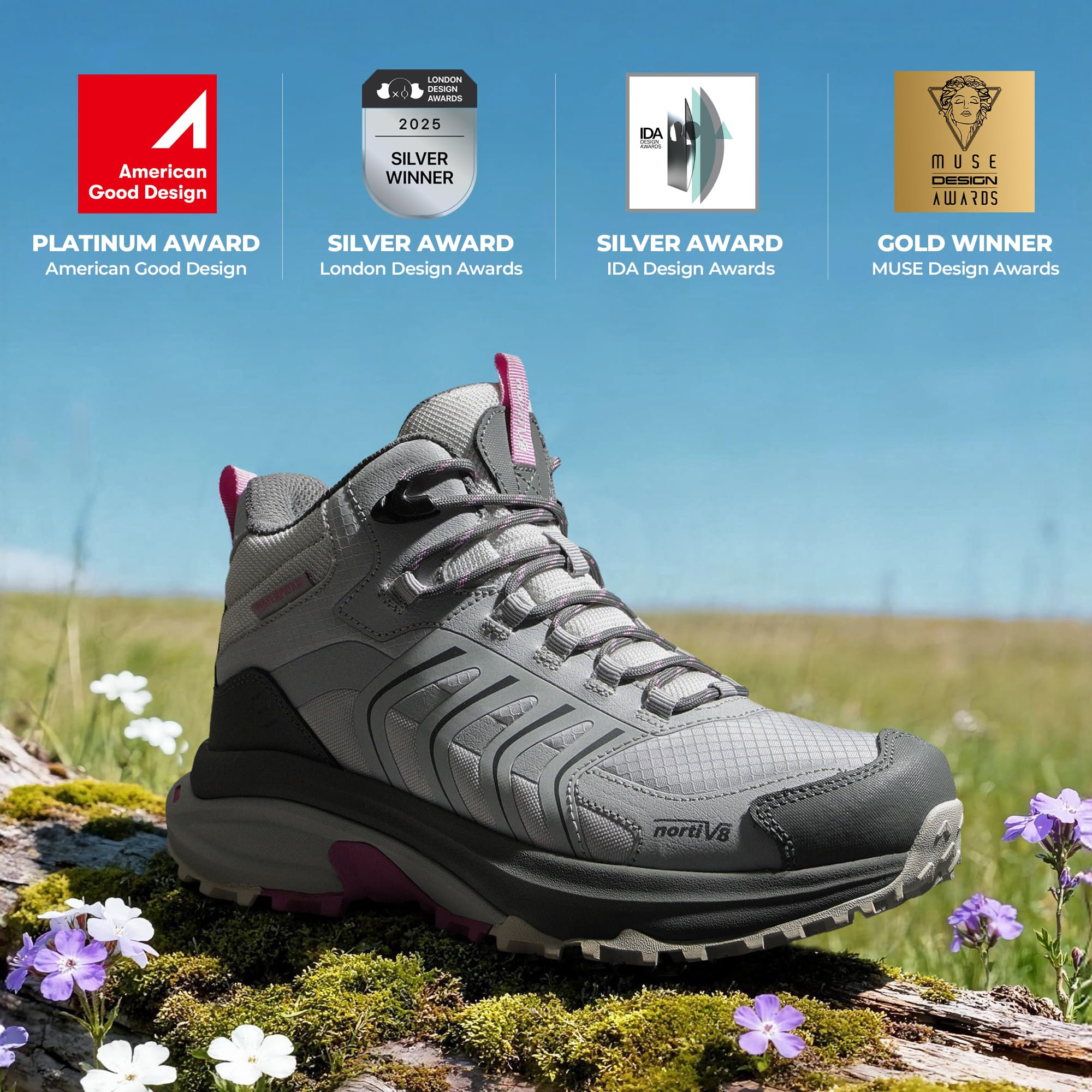 NORTIV 8 NORTIV8 - Scarponi da trekking impermeabili da donna