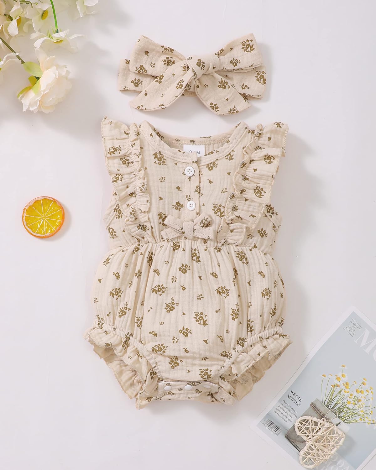 Renotemy Newborn Infant Baby Girl Clothes Rompers Summer Jumpsuits Short Sleeve Romper Infant Baby Clothes Girl - Image 2