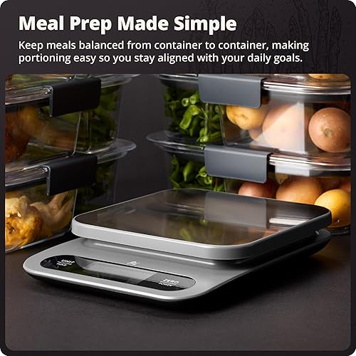 Miniatura 5 de Greater Goods Digital Food Scale for Kitchen & Baking, 10kg/22lb High-Capacity Weight Scale with 1g Precision, Stainless Steel Platform, Hi-Def LCD,