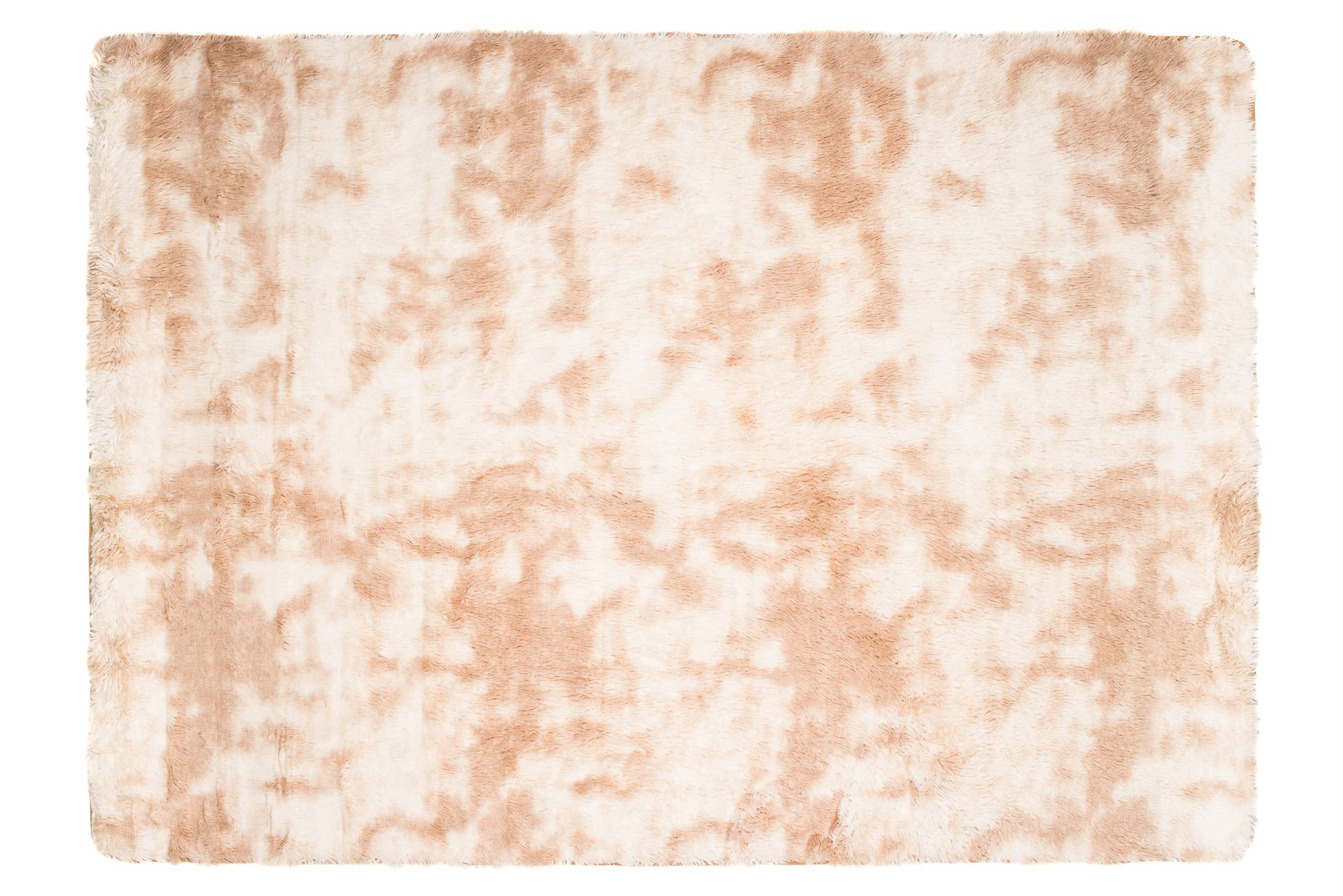 TAPISO Silk Dyed dywan z krótkim włosiem, antypoślizgowy, kremowy, beżowy, jasny piaskowy, farbowany, nowoczesny, abstrakcyjny, melanżowy, do salonu, sypialni, 120 x 170 cm