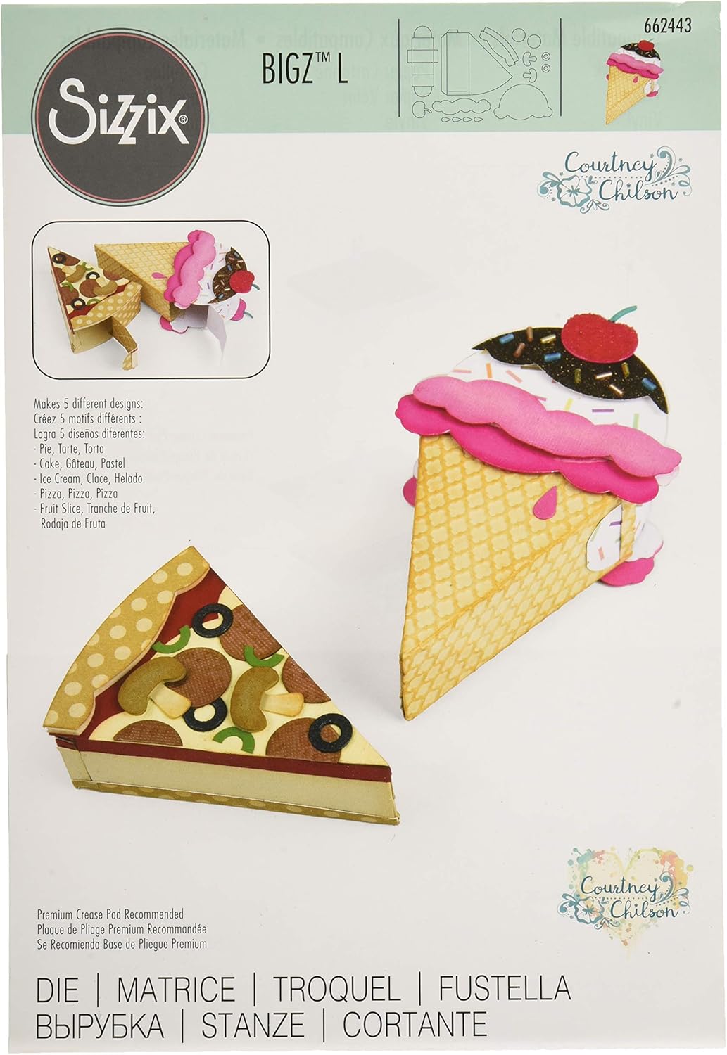 Sizzix Bigz Large Die By Courtney ChilsonIce Cream/Pizza Box Amazon.co.uk Home & Kitchen