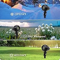 Vista 3 de Luces de proyección de Navidad para exteriores, luces RGB para exteriores, proyector de jardín impermeable (con control remoto), adecuadas