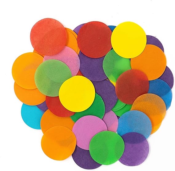 Ultimate Confetti Bright Multicolor Biodegradable Tissue Confetti Circles 1" 30,000