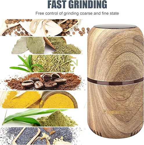 Miniatura 4 de COOL KNIGHT Molinillo de hierbas gran capacidadrápidoeléctrico - Molinillo de café de hierbas para especias con colector de polen- 7.5" (grano de