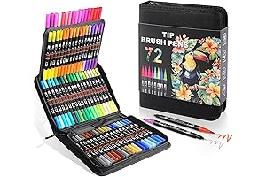 72-Piece Double Brush Marker Pens Set for Adult Coloring