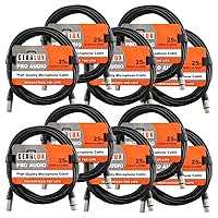 Vista 35 de Gearlux, cable de micrófono XLR, completamente balanceado, macho a hembra, 3.2 pies - paquete de 2