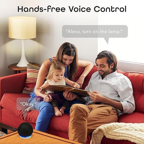 Miniatura 5 de Geeni Regleta de alimentación de enchufe inteligente, 6 salidas y 2 puertos USB, cable de 6 pies, protector de sobretensiones con control de voz,