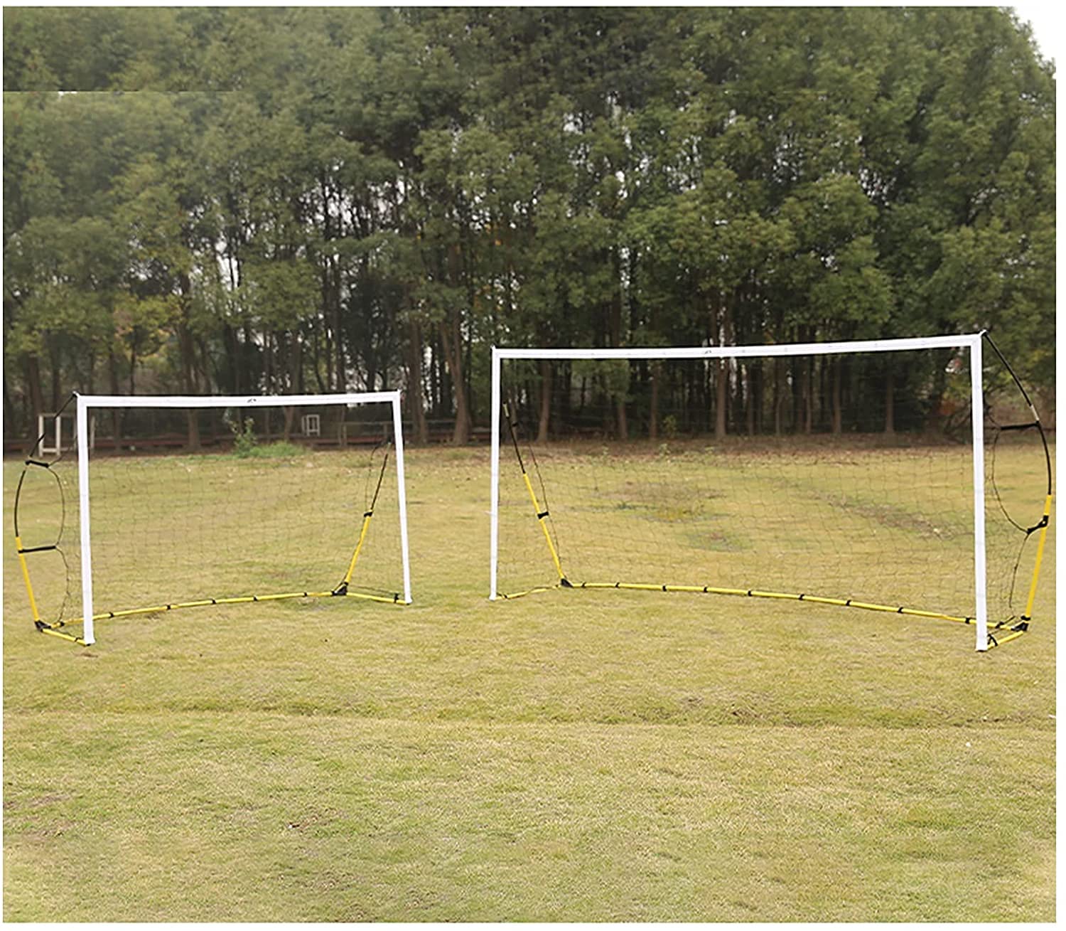 Porta da Calcio Porte di Calcio Cremagliera da allenamento per giochi di calcio per adulti per bambini all'aperto portatile con porte da calcio in rete pop-up Porta da calcio su larga scala in tubo d'