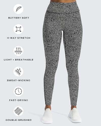 Miniatura 5 de Aoxjox Leggings de entrenamiento de cintura alta para mujer, pantalones de yoga Trinity, 26.5 pulgadas