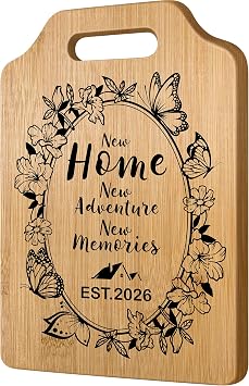 Housewarming Gift for New House Homeowner,First Home Gift Ideas for Couples,Realtor Gift to Clients,House Warming Gifts for Women Men,Closing Gifts for Home Buyers,Best New Home Kitchen Cutting Board