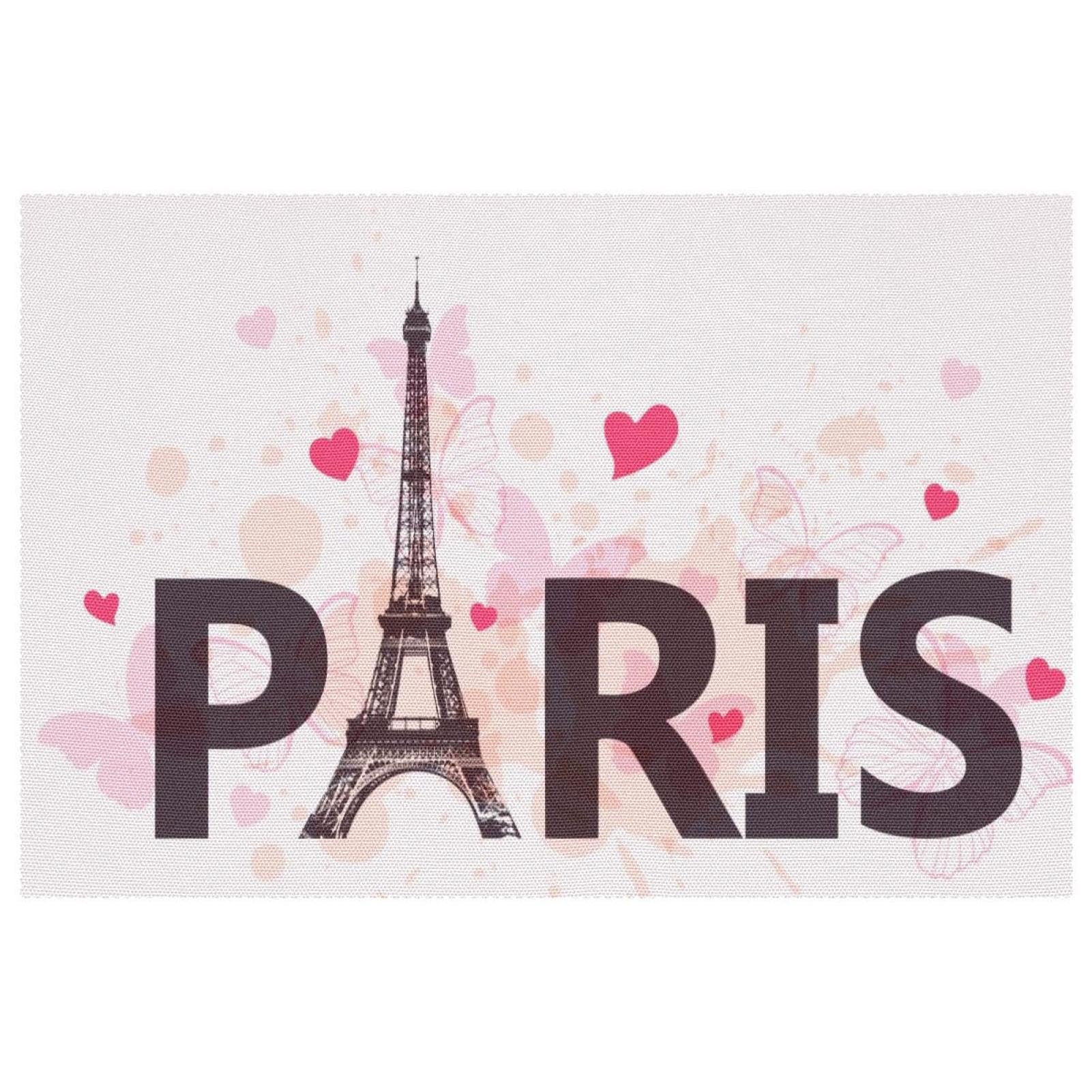Sets de table tissu Oxford motif Tour Eiffel lavables et anti-tache