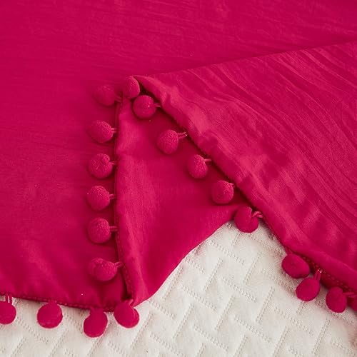 Miniatura 154 de Blue Body Pillow Cover Shabby Chic Long Pillow Case Cover Navy Blue Pom Poms Fringe Body Pillow case with Pocket Closure 20x54 inches(Body,Navy Blue)