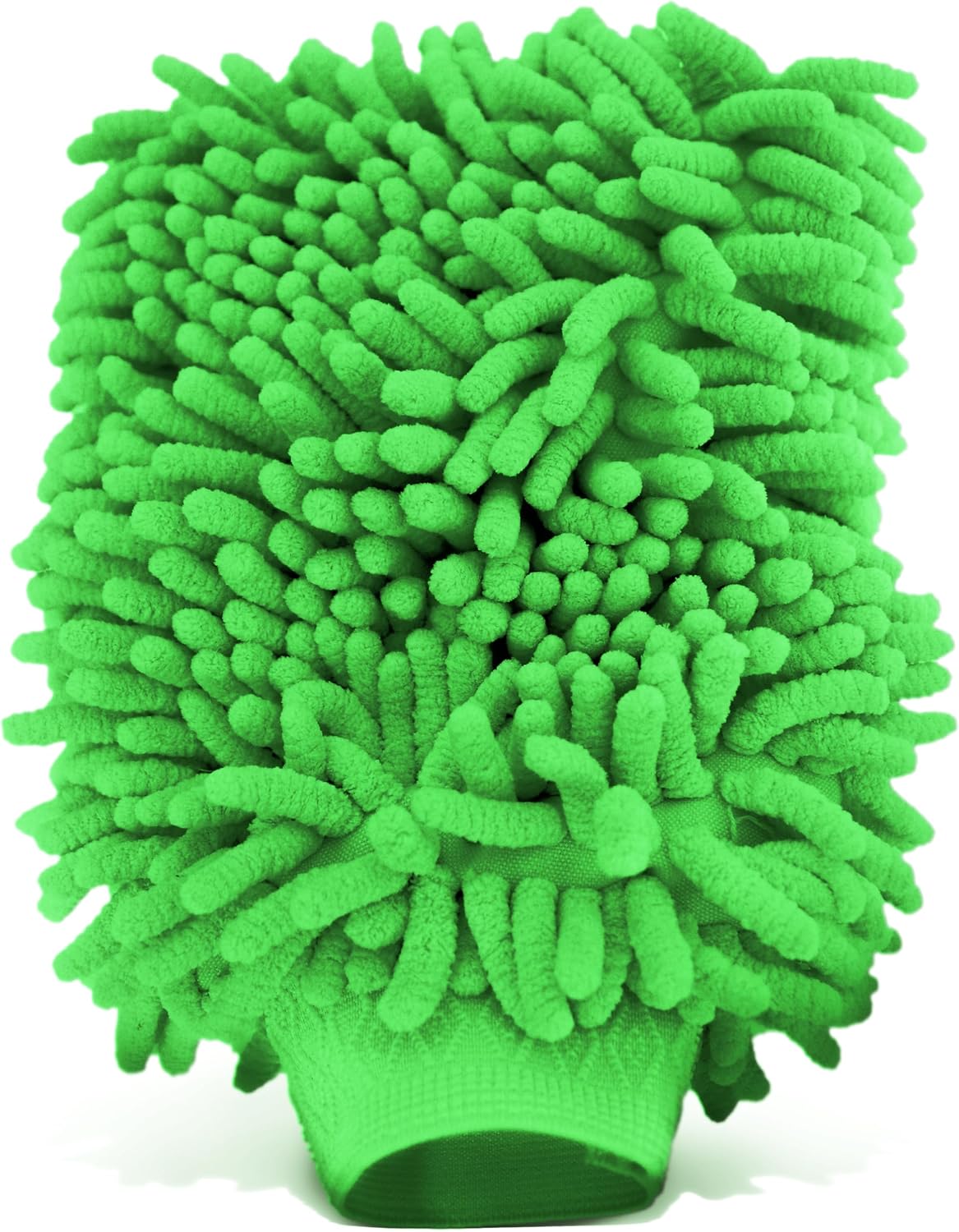 VViViD Microfiber Wash Mitt, Lime Green 9” Inch, Premium Scratch-Free Cleaning