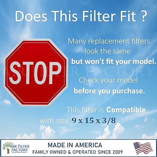 Miniatura 7 de Air Filter Factory Filtros de carbón para campana extractora de carbón de 9 x 15 x 38, paquete de 2