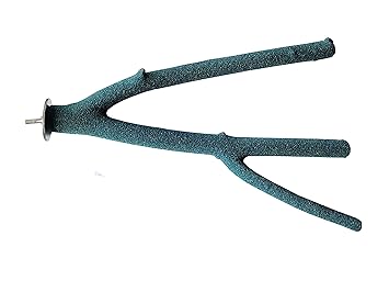 KSK Bird Perch Parrot Perch Natural Wood Sand Platform Nail Trimmer Flat Perches for Birds and Small Aninals Cockatiel Parakeet Conure Cage Accessory