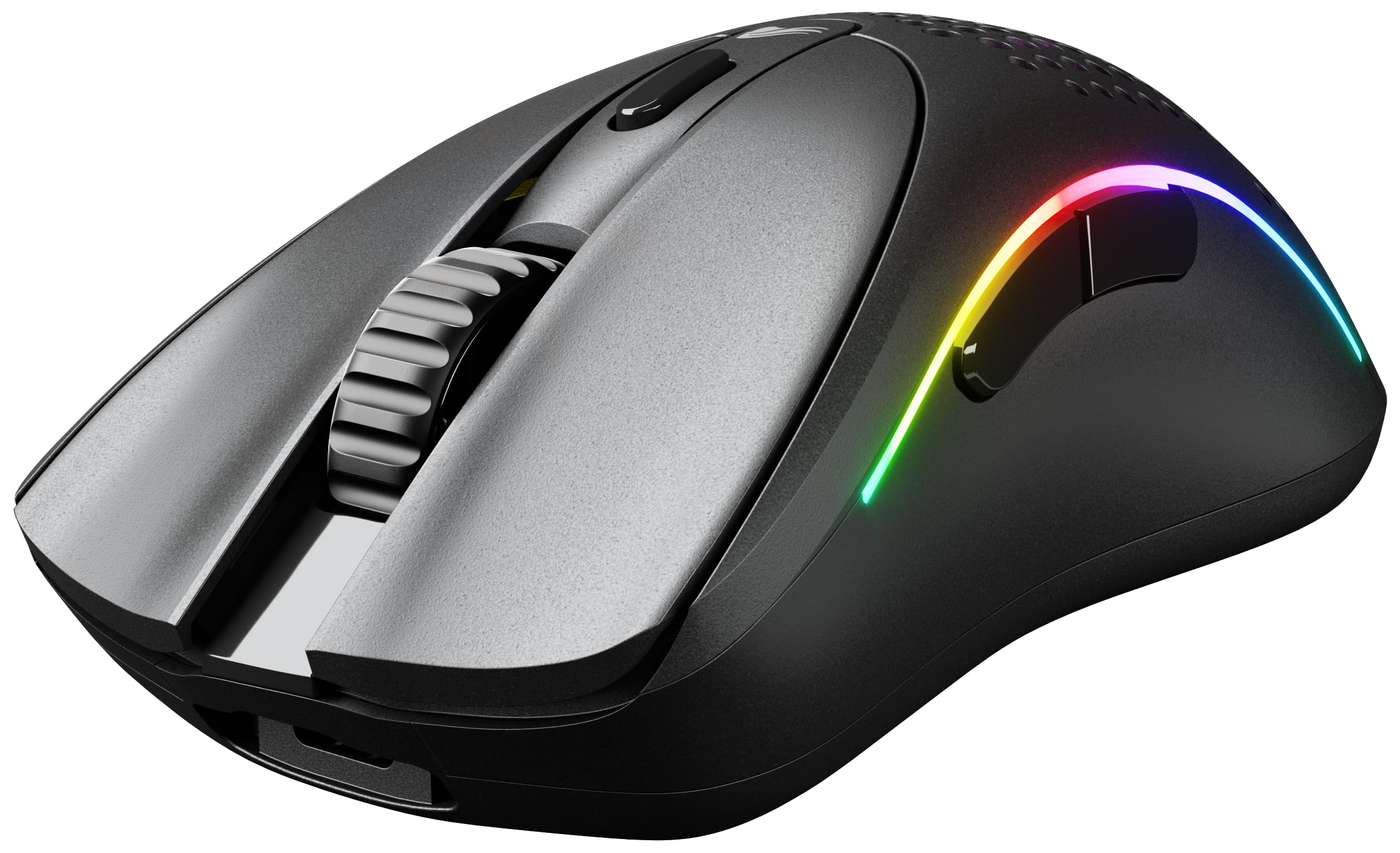 GLORIOUS Model D 2 Wireless Ratón Gaming Ergonómico Ligero (Negro) | Conectividad híbrida 2.4 GHz y Bluetooth, sensor BAMF 2.0 26K, switches 80M clics, tecnología Motion Sync, batería larga