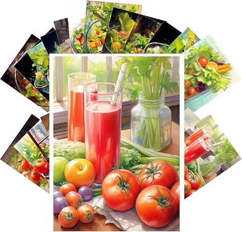 Miniatura 3 de PIXILUV Postales vintage (24 piezas de 4 x 6 pulgadas cada una) Pretty Villages iluminados en una noche de invierno, postales vintage, tarjetas de