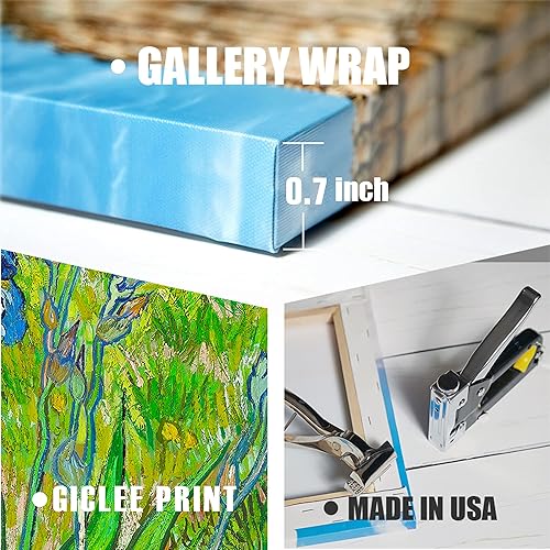 Miniatura 631 de A&T ARTWORK The Starry Night de Vincent Van Gogh. Tamaño del marco: 36 x 30 pulgadas, tamaño de la imagen: 30 x 24 pulgadas, reproducciones clásicas