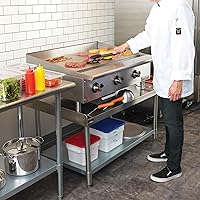 Vista 4 de Winco Plancha comercial de gas natural, 36