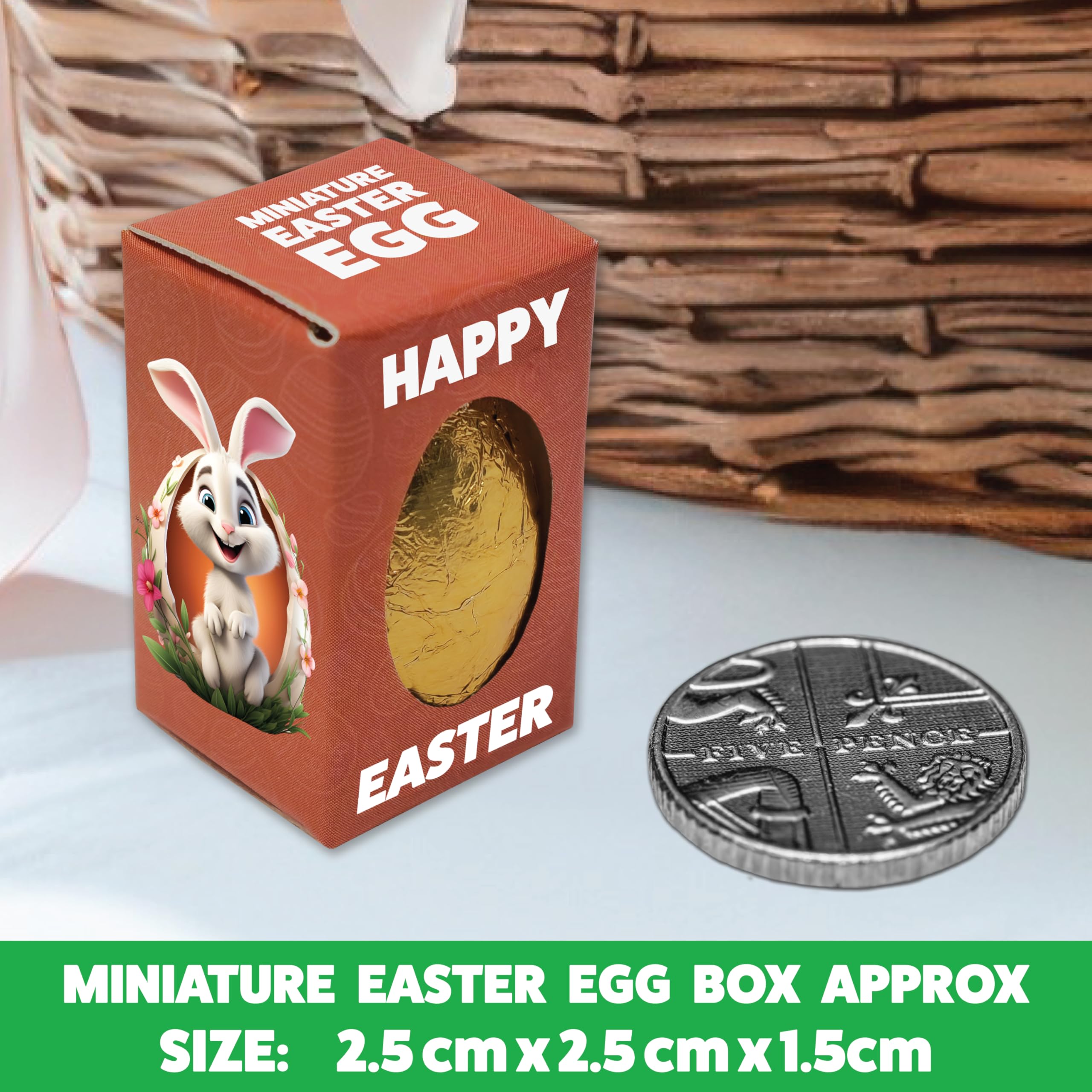 MINIATURE EASTER EGGS | 10 chocolate easter egg’s included | Probably one of the World’s Smallest Chocolate Eggs | fun, novelty, easter game prize, prank, egg hunt, for children, friends, family — view 2