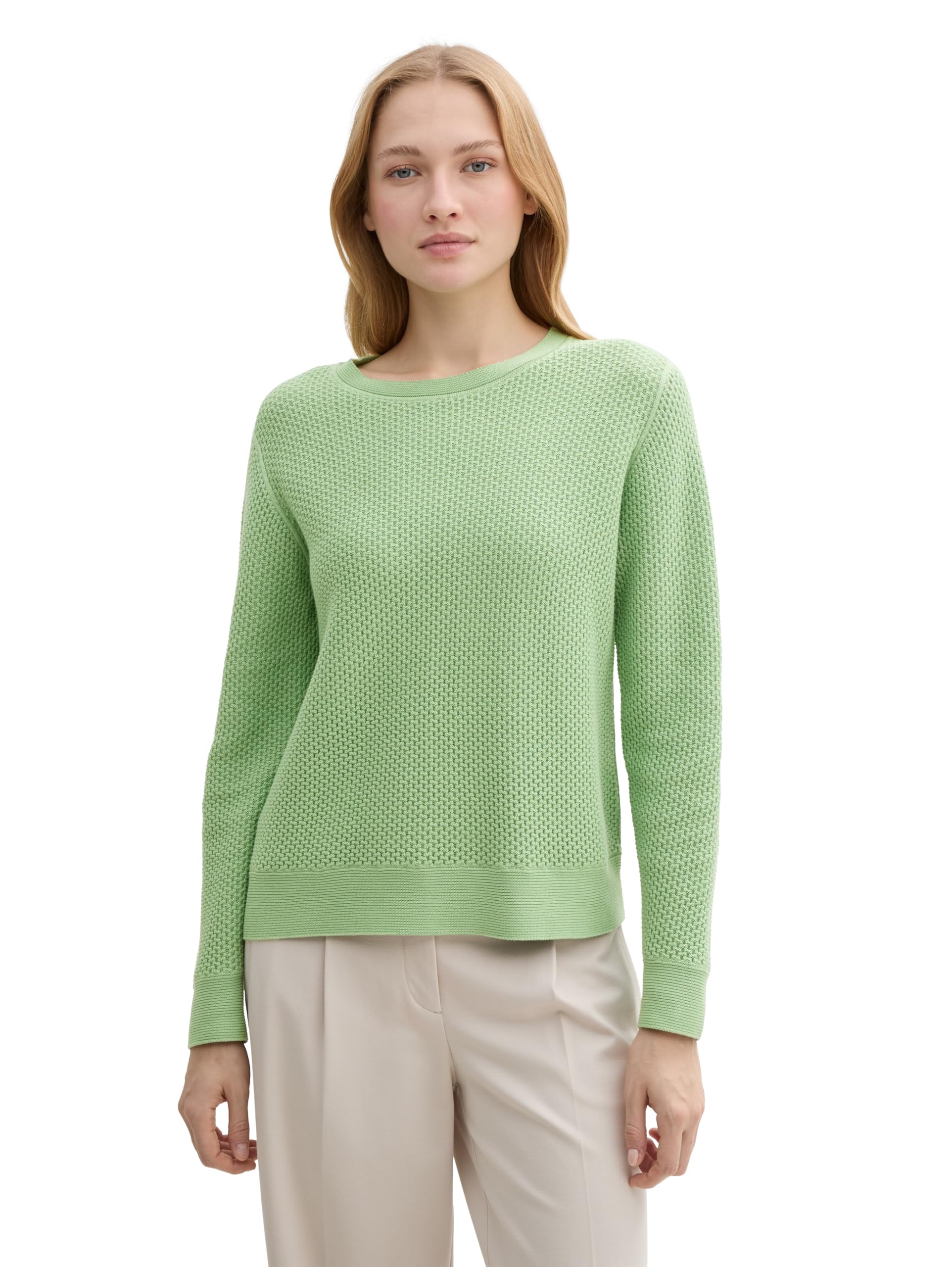 Tom Tailor Damen 1045824 Strickpullover aus Bio-Baumwolle