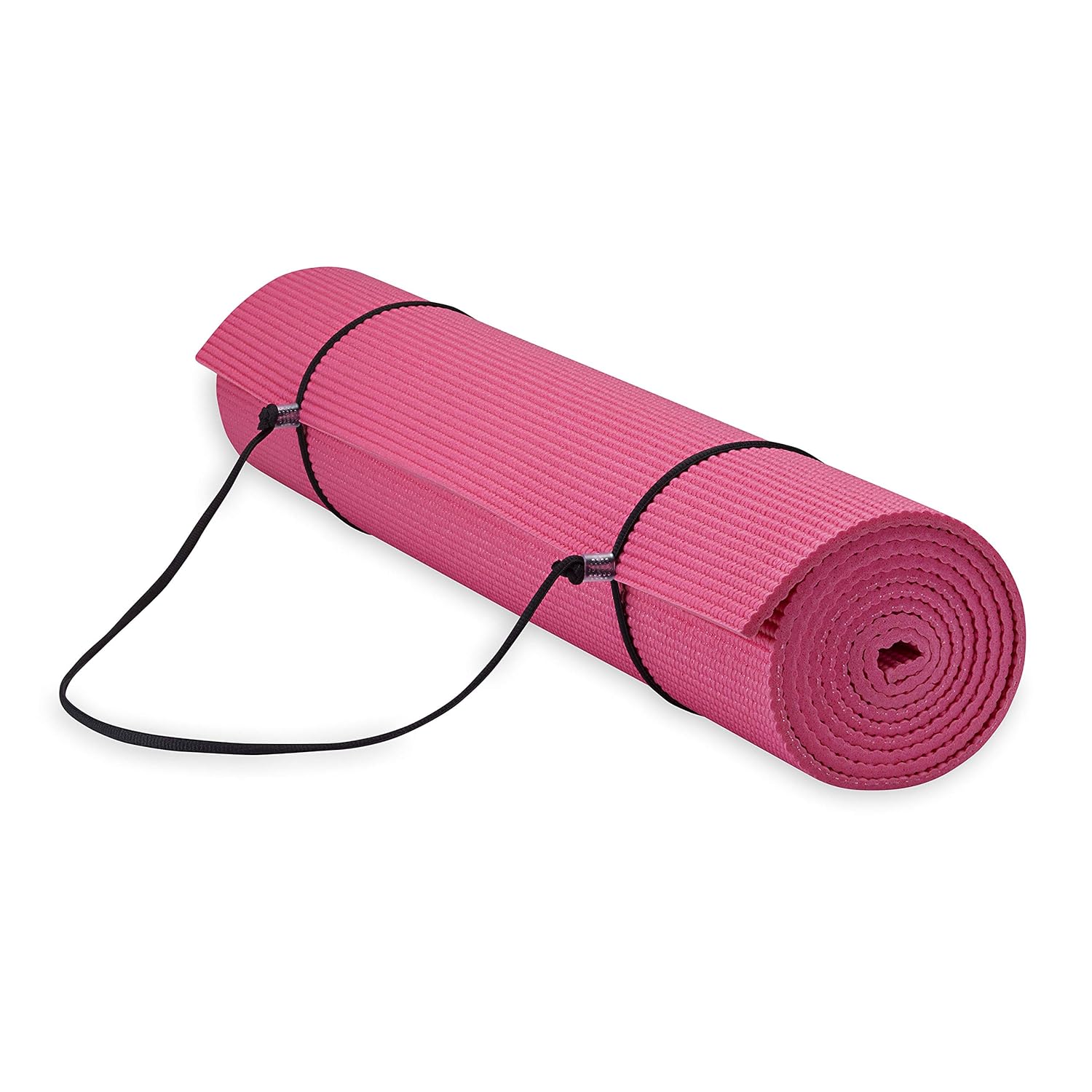 Gaiam Essentials Yoga Mat, Pink, 72" L x 24" W x 6mm Thick Amazon.in