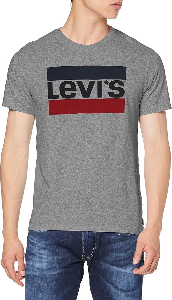 Levi`s sportswear logo graphic maglietta a maniche corte da uomo 100% cotone 396362