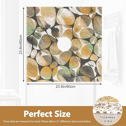 Miniatura 8 de Alfombrilla de ducha antideslizante 24 x 24 pulgadas para interior - Alfombrilla de ducha cuadrada antideslizante para personas mayores