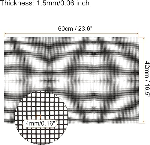 Miniatura 7 de MECCANIXITY Lámina de lona de malla de plástico de 23.6 x 16.5 pulgadas, rectángulo de lona blanca en blanco, agujero de 0.157 in para bordar, malla