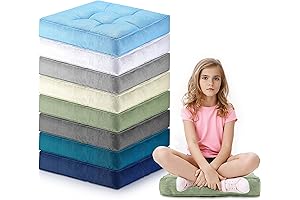 Fumete Floor Pillows Seating for Kids and Toddlers, 8-Pack Square Floor Cushions...
