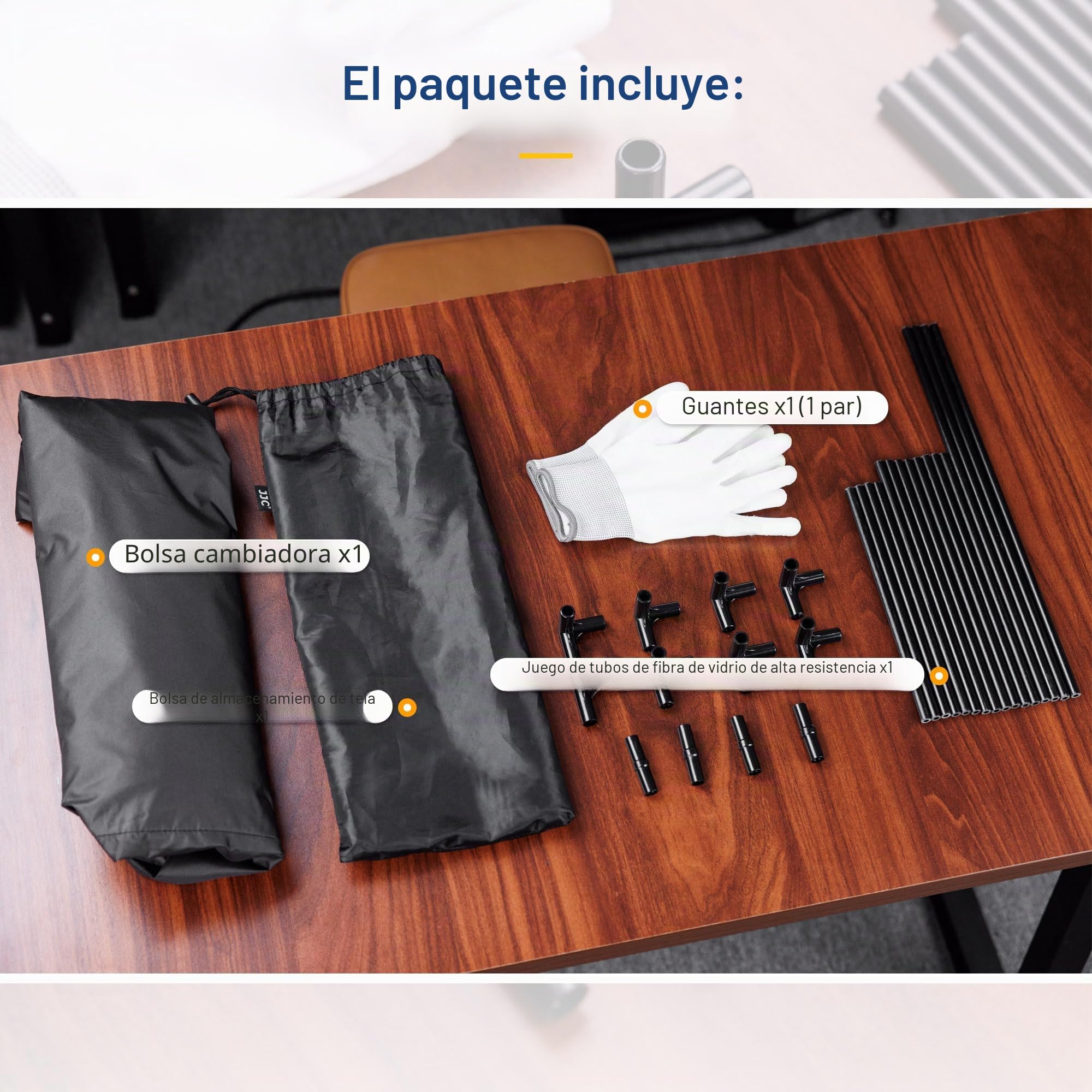 JJC Tienda de Cambio de Película con Doble Capa de Tela Antiestática a Prueba de Luz y Guantes, Negro Blanco 35mm 120 Formato de Película Fotografía Accesorios para Procesamiento en Cuarto Oscuro