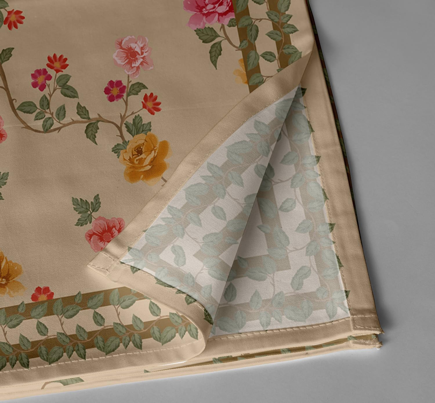 Luxury Cotton Twill Napkins - Set of 12, 20-Inch Floral Pattern, Premium Thick Cloth Napkins for Elegant Dining & Special Occasions - Soft, Absorbent & Machine Washable