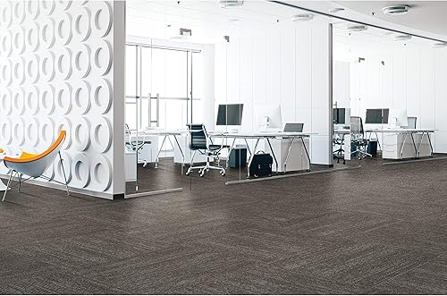 Miniatura 4 de Mohawk Elite 24 x 24 pulgadas Bereber (pila de bucle), 0.08 pulgadas de altura, baldosa de alfombra, fibra de nailon, color roble, (1 azulejo)