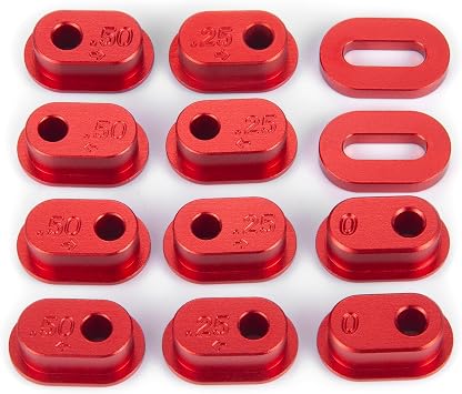 1Set Aluminum 7075 Chain Tension Adjuster Set for LOSI 1/4 Promoto-MX Motorcycle Red
