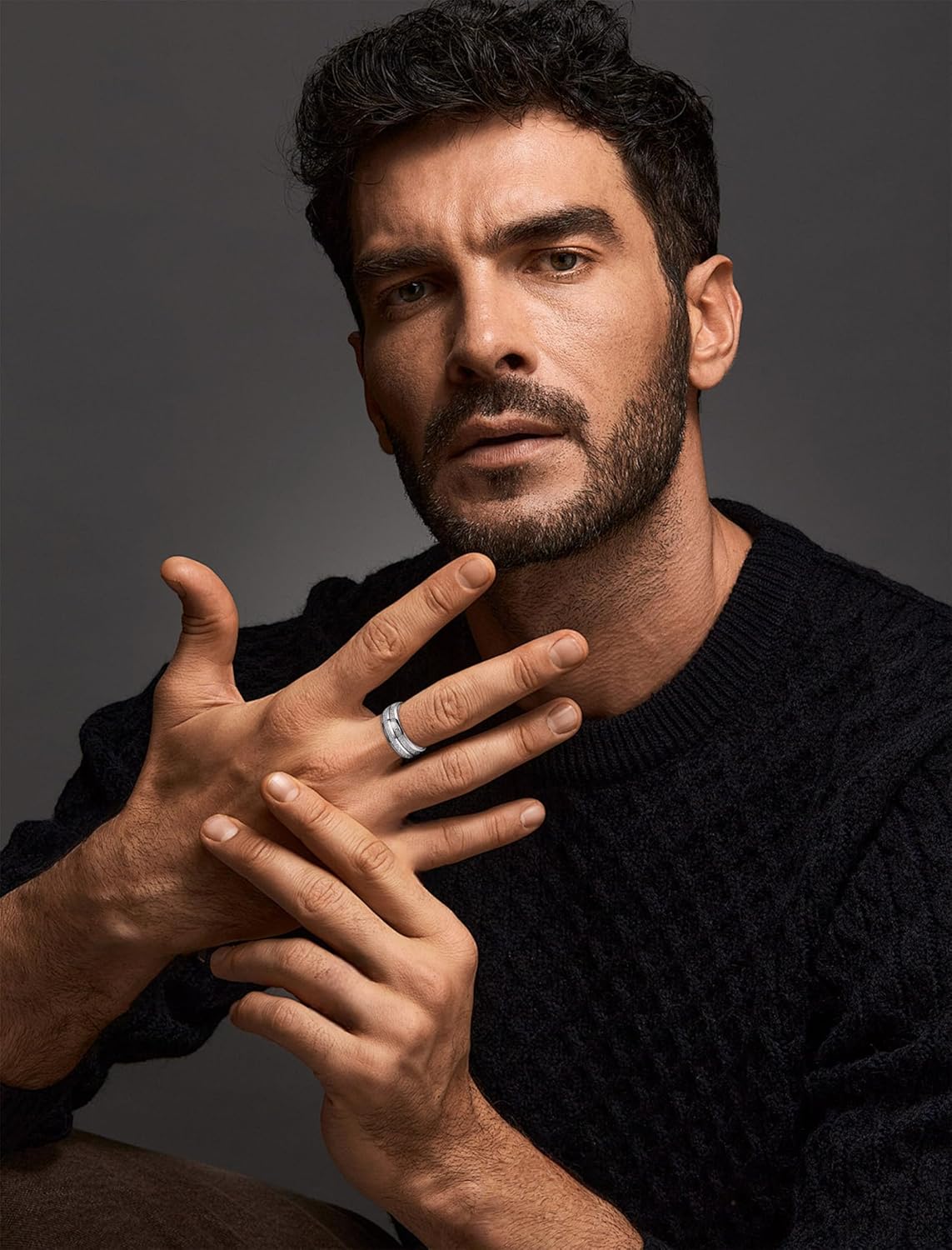 8mm Tungsten Carbide Wedding Band for Men Promise Ring Silver/Gold/Black Domed High Polish Comfort Fit 8-12 - Image 4