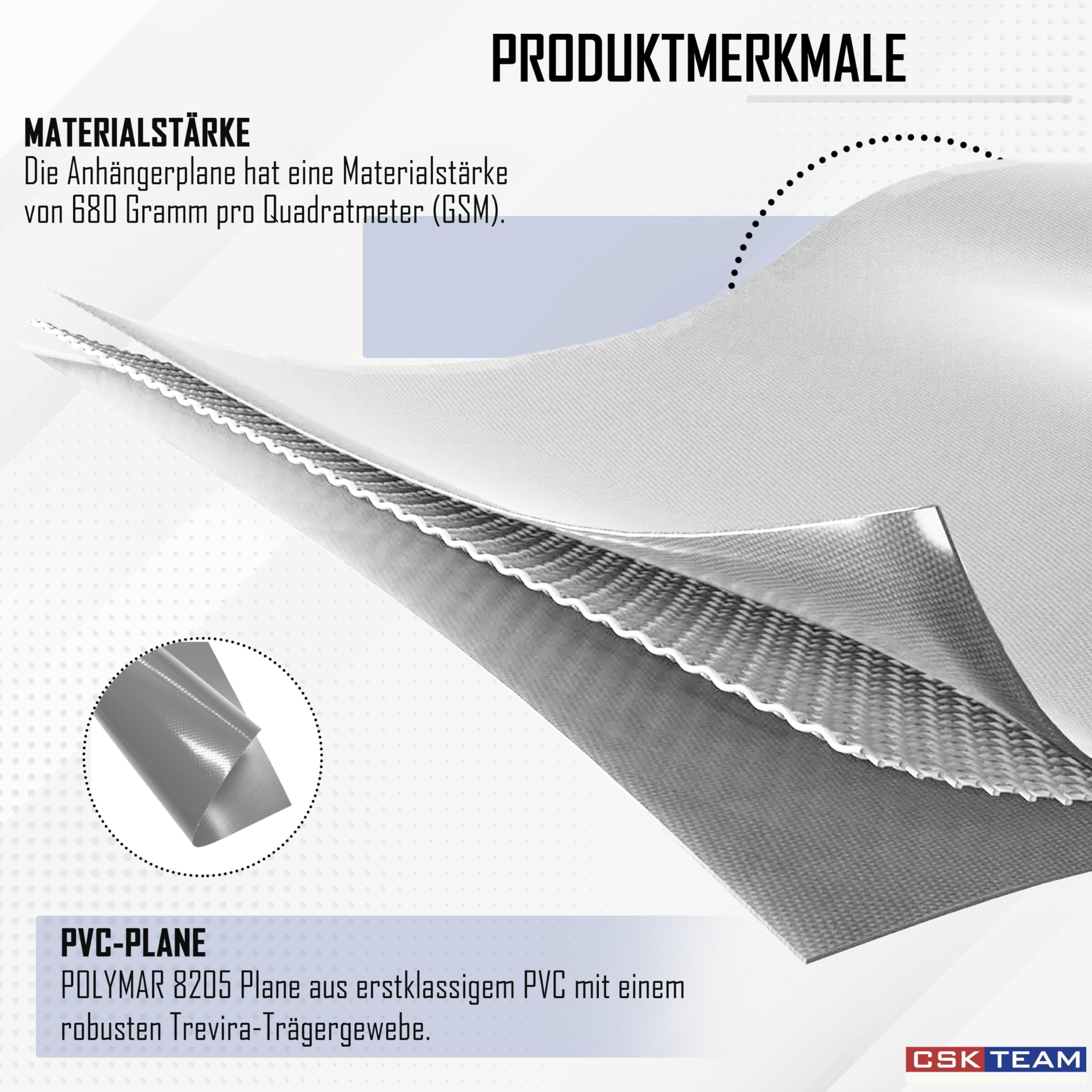 Premium Anhänger Plane nach Maß – individualisierbar in 9 Farben – Anhängerplane – Starkes Material ca. 700g/m²