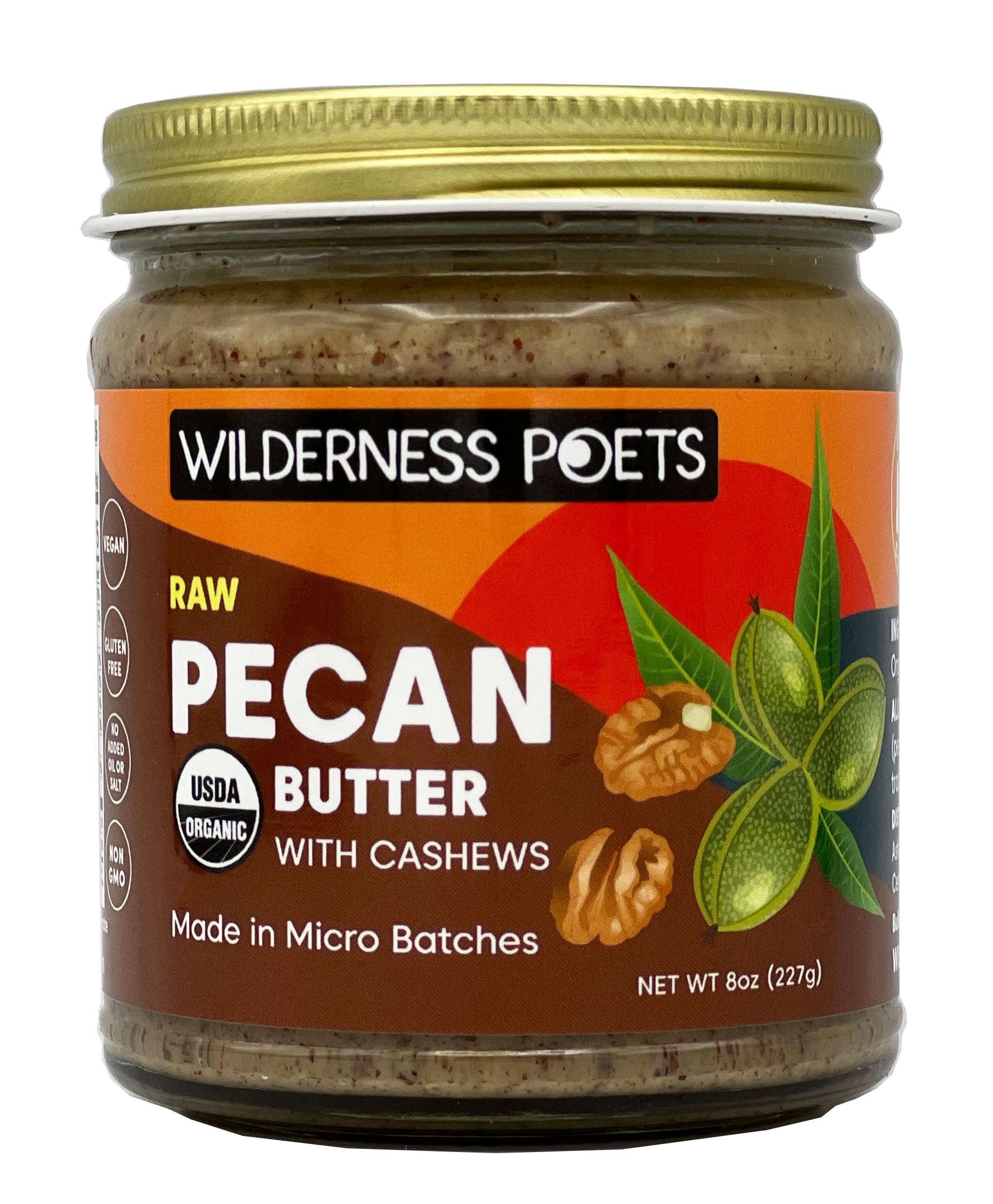 Wilderness PoetsOrganic Raw Pecan Butter with Cashews (227g, 8oz)