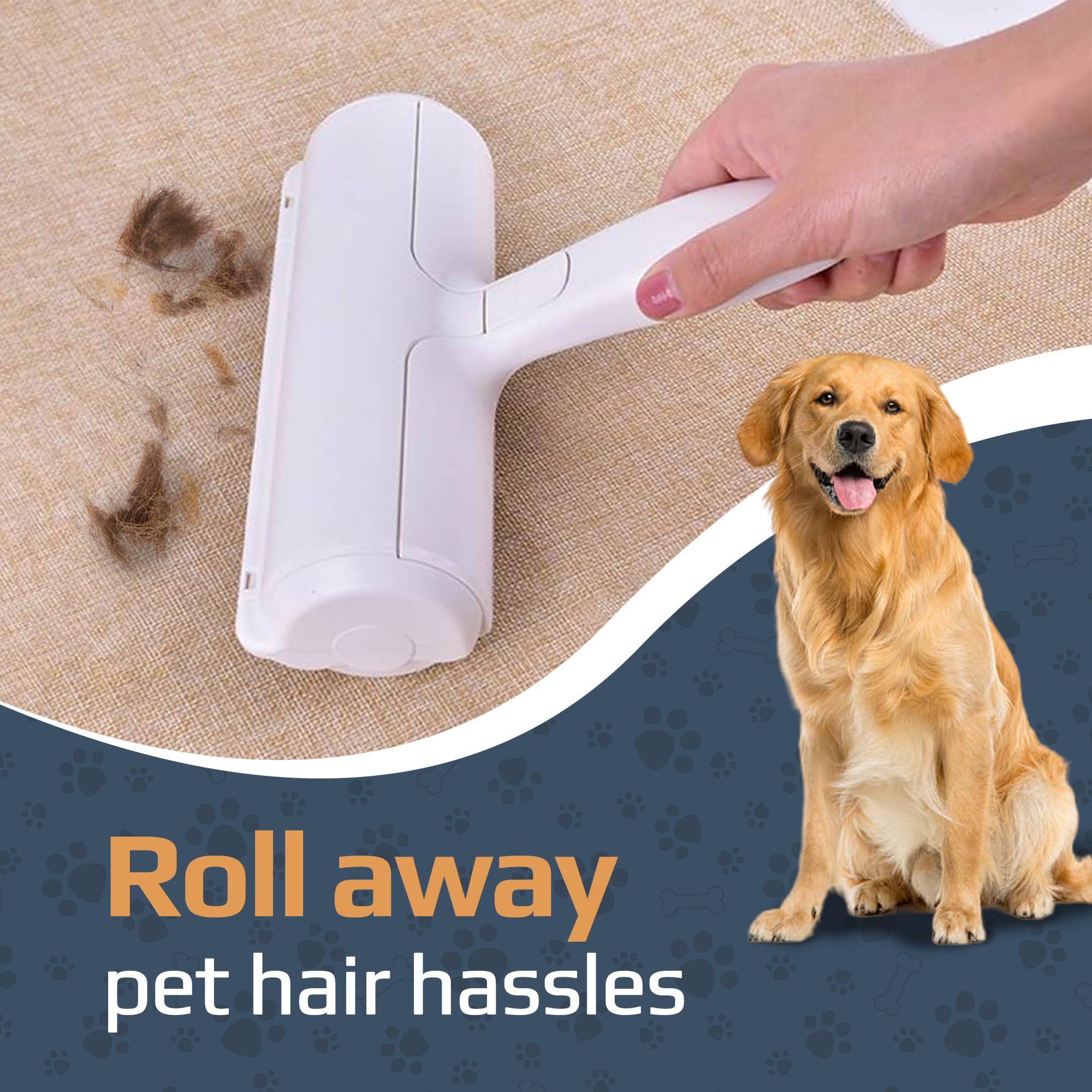 Removedor de pelo de mascotas | Removedor de pelo de gatos y perros para muebles, sofá, ropa, alfombra, coche | Removedor de pelo de mascotas portátil para asientos de coche de lavandería, ropa de