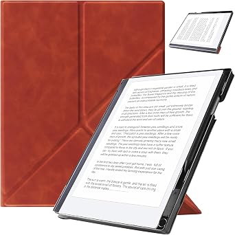 HoYiXi Case for Remarkable 2 10.3 Digital Paper - Premium PU Leather with Foldable Stand, Pen Holder & Magnetic Closure,Cover for Remarkable 22020 Released,Brown