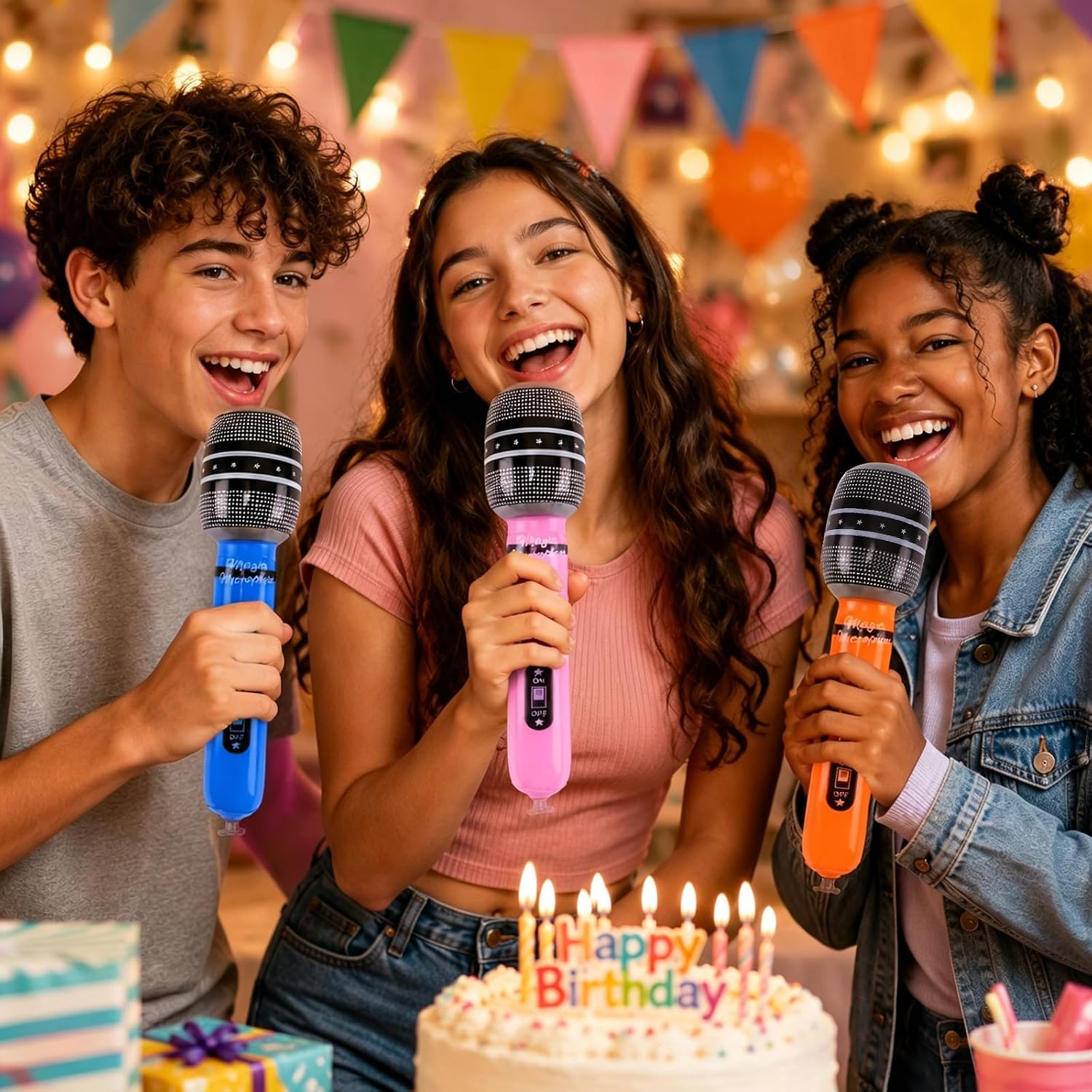 12 Pcs Inflatable Microphones for Party Supplies