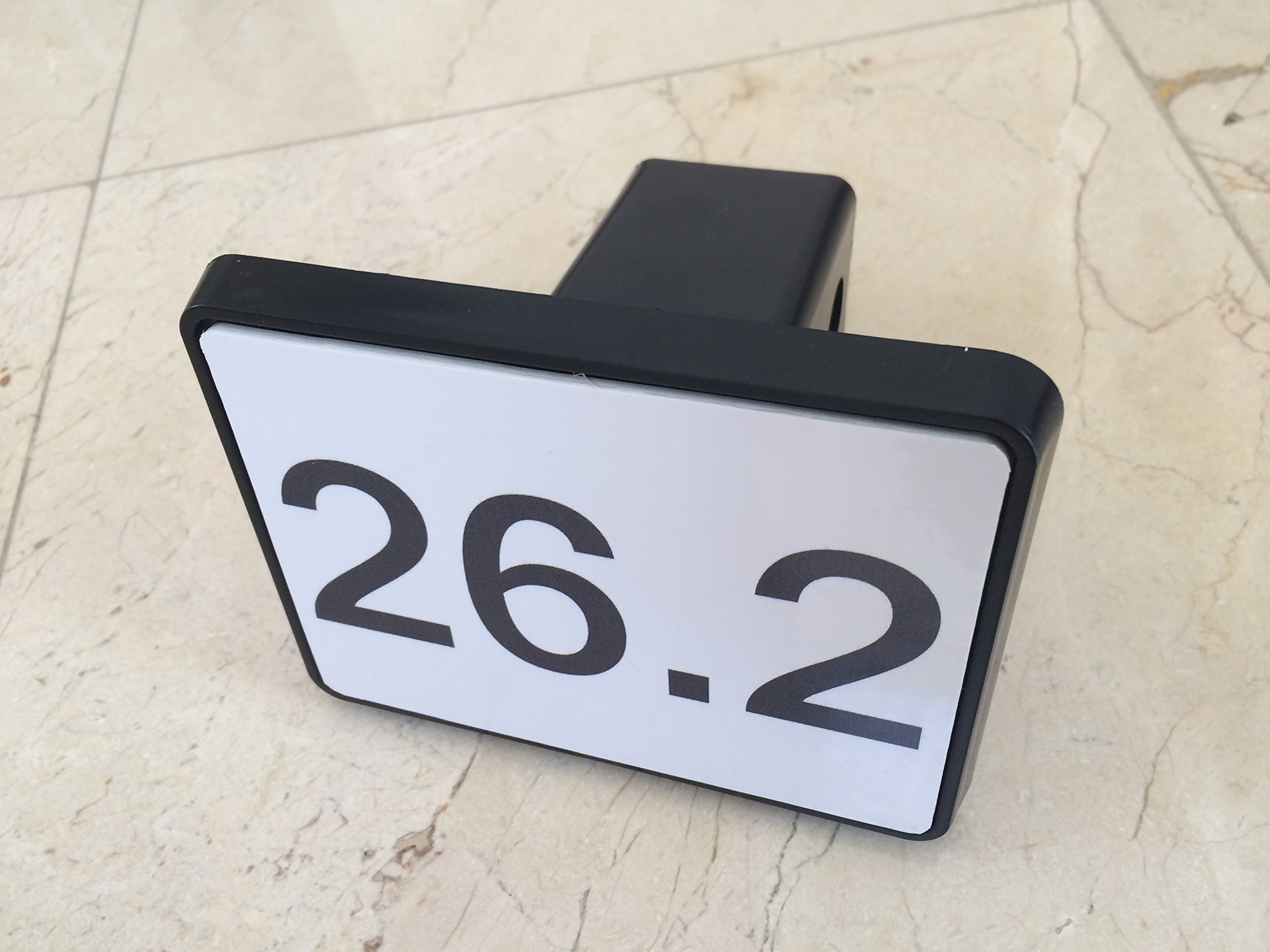 Trailer Tow Hitch Cover Black for 2" Receiver Track Car SUV 5"X4" New 26.2 Marathon Running