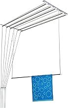 Rainbow Drywell Heavy Duty Stainless Steel Luxury(6 Pipes X 6 Feet) Protected Nylon Ropes Individual dropdown Ceiling Cloth Dryer/Cloth Hanger/Cloth Drying Stand for Balcony/Clothes Stand for Drying