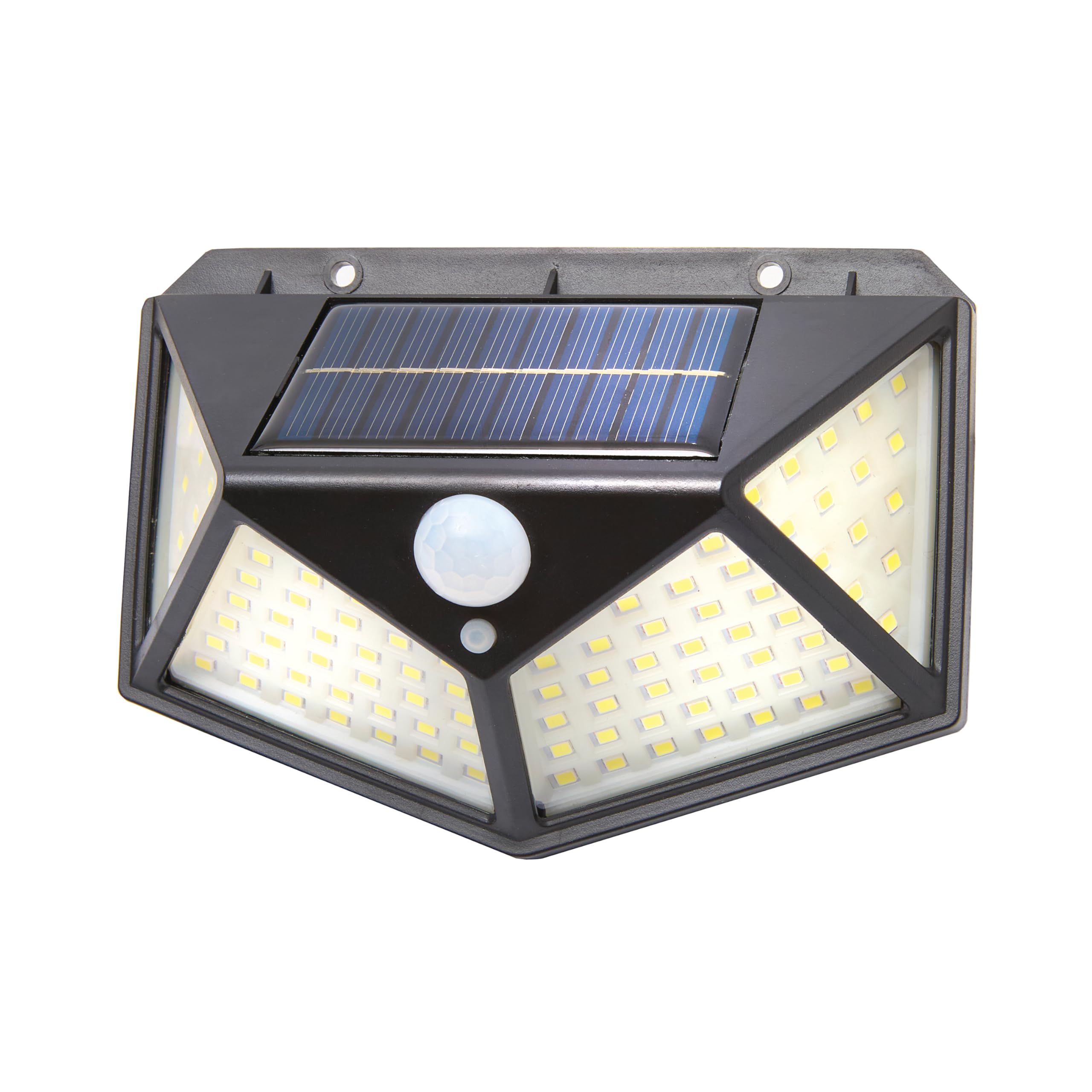 Coopers of Stortford - 100 LED Solar Security Light with Motion Sensor - 180ยฐ Detection, Motion-Activated or Constant On, Easy Wall Mount, Weatherproof Outdoor Lighting