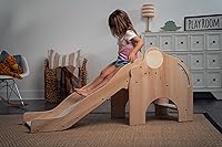 Vista 6 de Avenlur Nima - Tobogán interior con forma de elefante Montessori Waldorf, seguro, resistente y confiable, espacio de juego interior perfecto