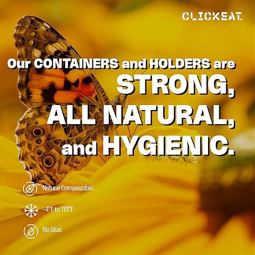 Miniatura 3 de Soporte con tope - Recipientes de cartón para llevar, ideal para donas, tacos, sándwiches pequeños, tintas ecológicas a base de verduras, 8.81