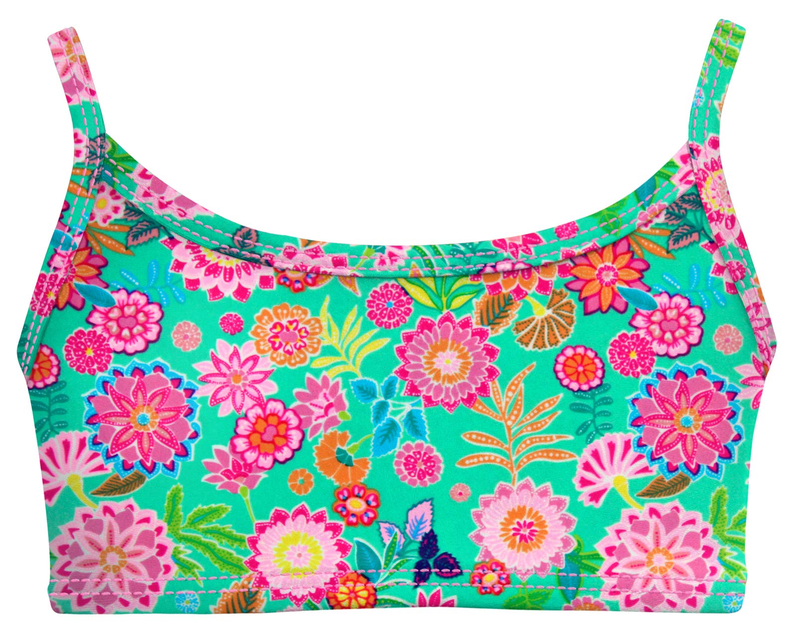 Made in USA Girls Bikini Top for Girls UPF50+ Sun Protection Toddler Bathing Suit Rash Guard for Beach Pool Swimwear