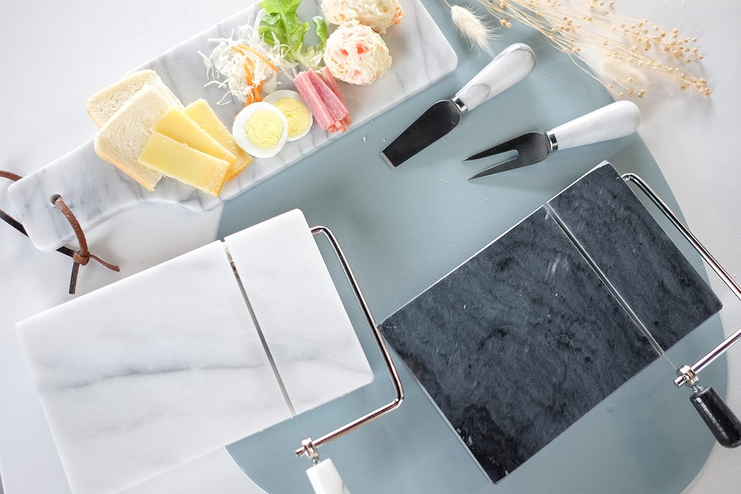 JEmarble Cheese Slicer 5x8 inch(White)(Premium Quality)(With 2 Extra Wires)