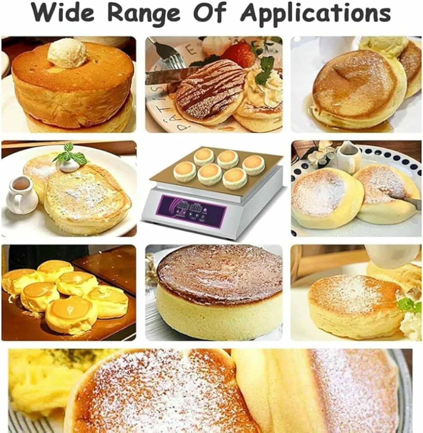 Electric Souffle Making, Commercial Electric Griddle, Pancake Maker Souffle Maker Dorayaki Baker Muffin Making Machine