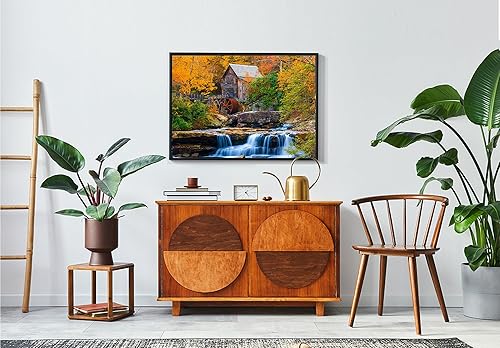 Miniatura 2 de 1000 piezas para molino de molienda de Glade Creek durante el otoño, rompecabezas de otoño para adultos de 1000 piezas en adelante, rompecabezas de